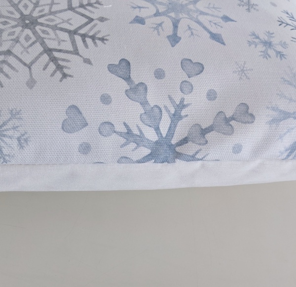 Christmas Blue Grey Snowflake Cushion Cover 14'' 16'' 18'' 20'' 22'' 24'' 26''